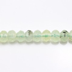 Prehnite Faceted Rondelle 4x6mm x 40cm