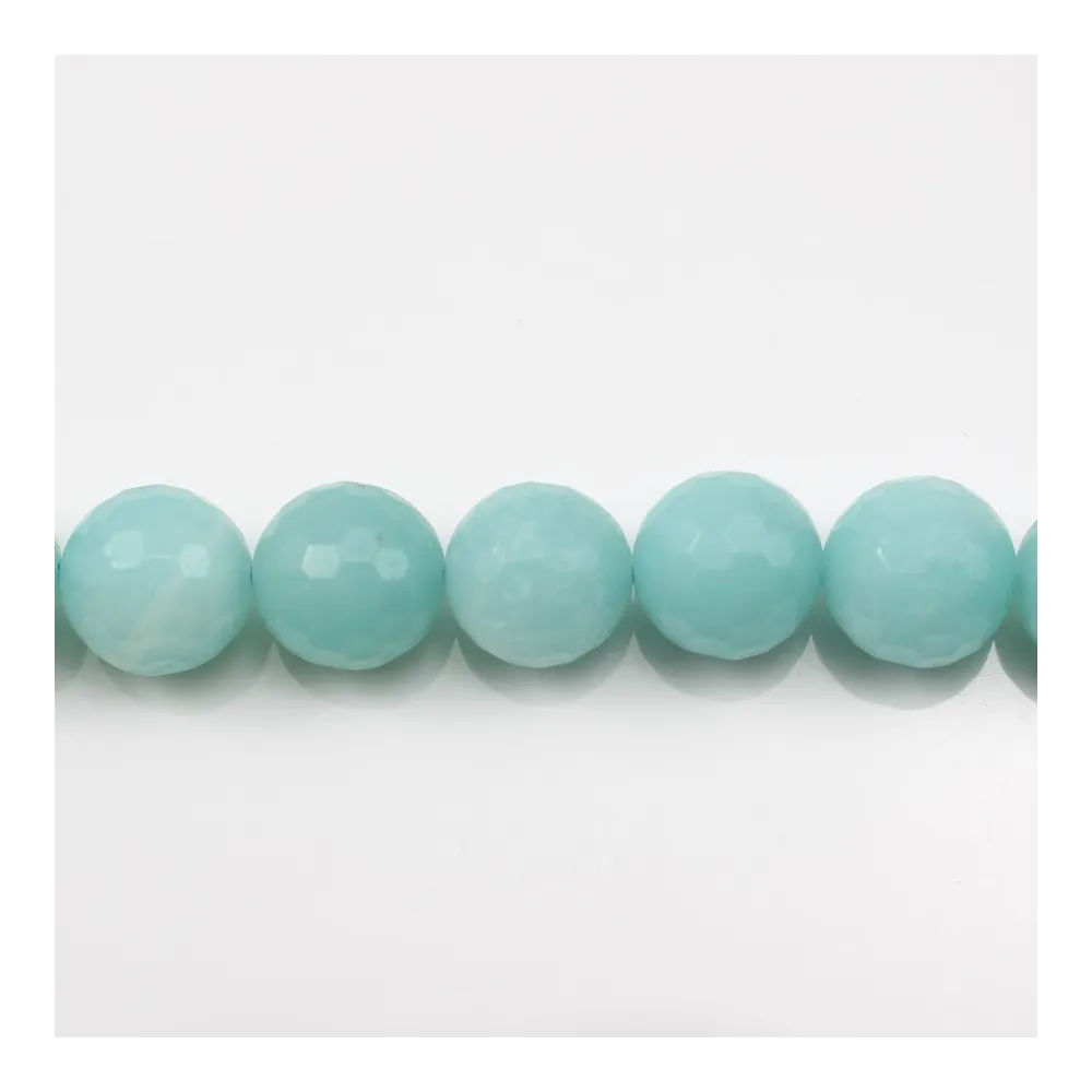 Amazonite Ronde Facette 12mm x 40cm