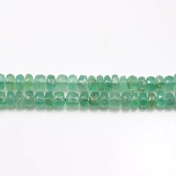 Esmeraldas facetadas rondelles gradiente tamaño x 40cm