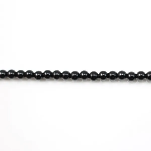 Onyx noir, ronde, 3mm x 40cm