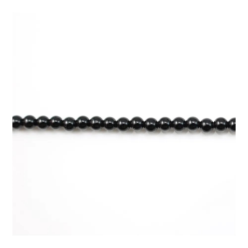 Onyx noir, ronde, 3mm x 40cm