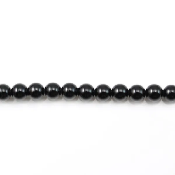 Onyx noir, ronde, 4mm x 40cm