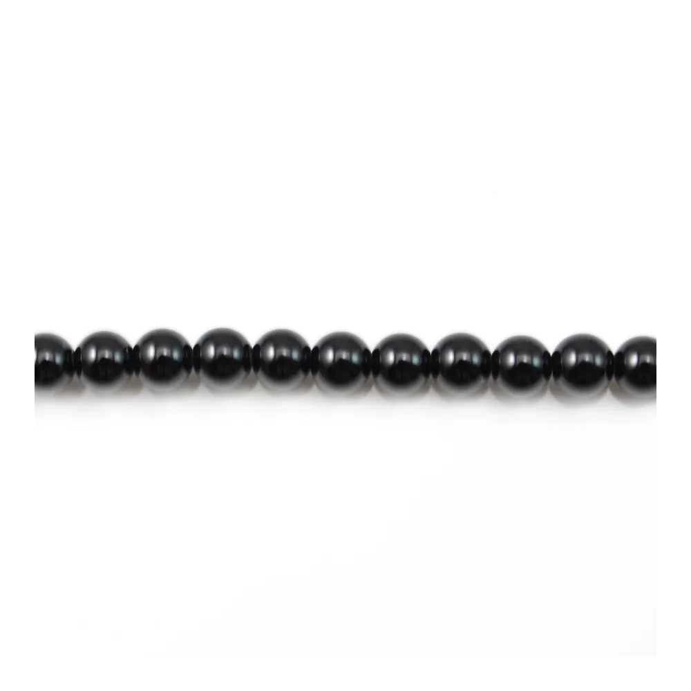 Onyx noir, ronde, 4mm x 40cm