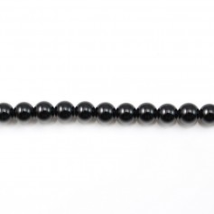 Agate Noire Ronde 4mm