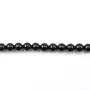 Onyx noir, ronde, 4mm x 40cm
