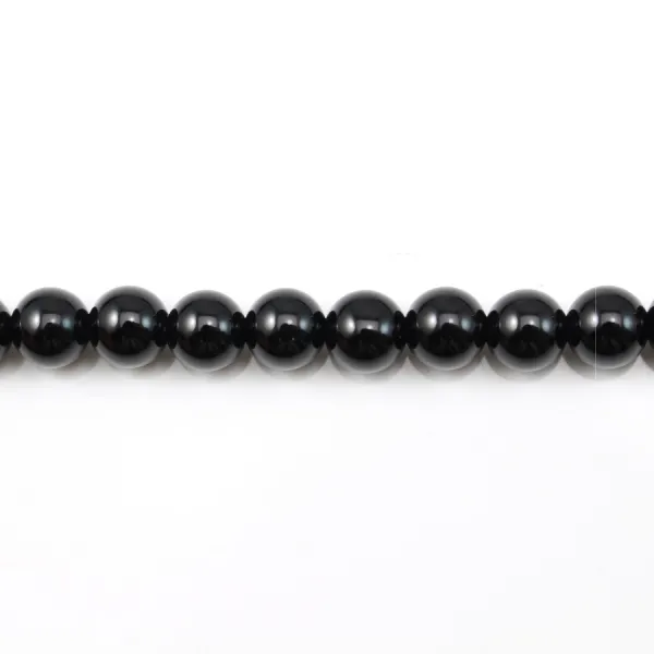 Onyx noir, ronde, 6mm x 40cm