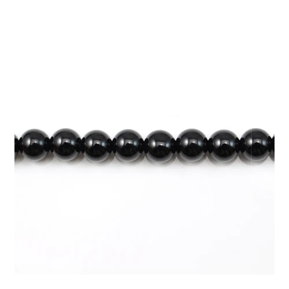 Onyx noir, ronde, 6mm x 40cm