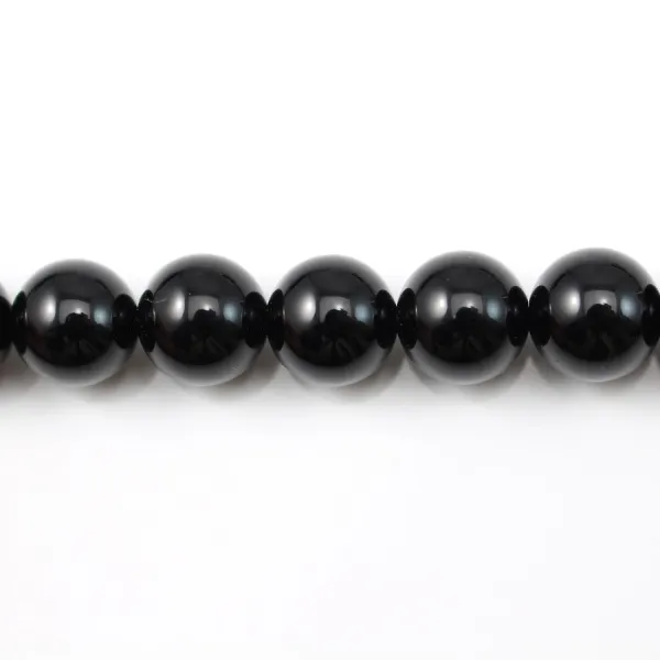 Black Agate Round 10mm x40cm