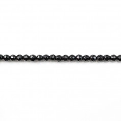 Black Agate Faceted Round 3mm