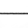 Black Agate Faceted Round 3mm