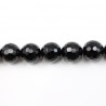 Black Agate Faceted Round 10mm