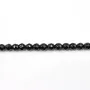 Onyx noir, ronde facette, 4mm x 40cm