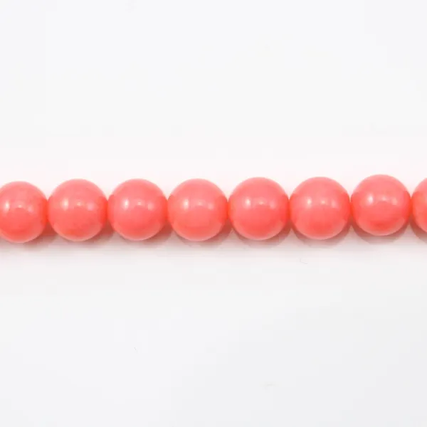 Bambou mer teinté orange Rond  6mm x 40cm 