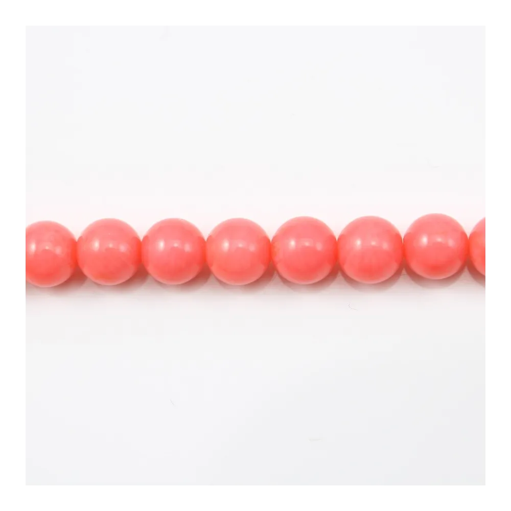 Bambou mer teinté orange Rond  6mm x 40cm 