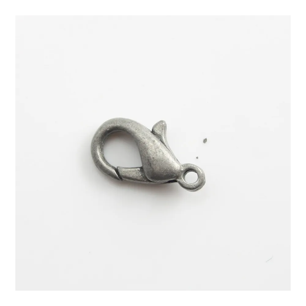 Fermoir mousqueton ,noir matte, 11.7mm x 1pc
