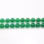 Sautoir agate vert  ronde 8.5mm 130cm 