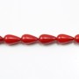 Bambou mer teinte rouge Goutte 5x9mm x 40cm