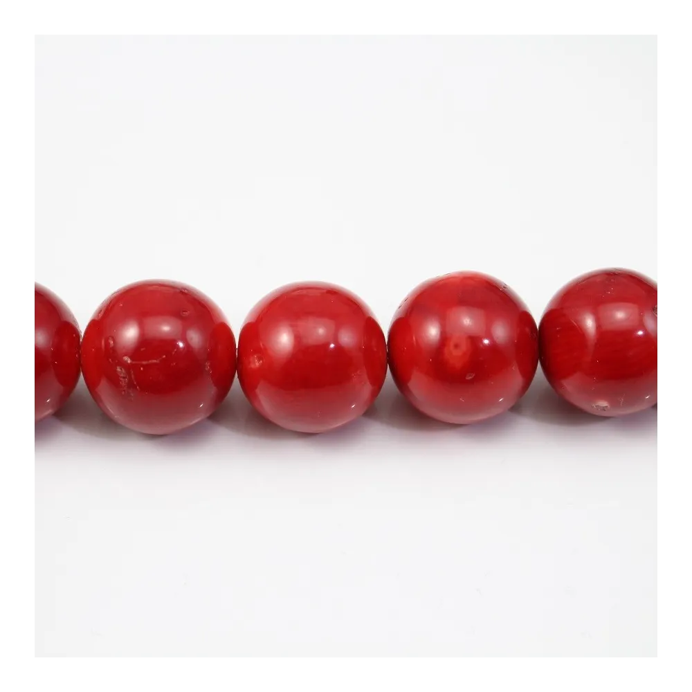Red colored round sea bamboo 18mm  x 40cm 