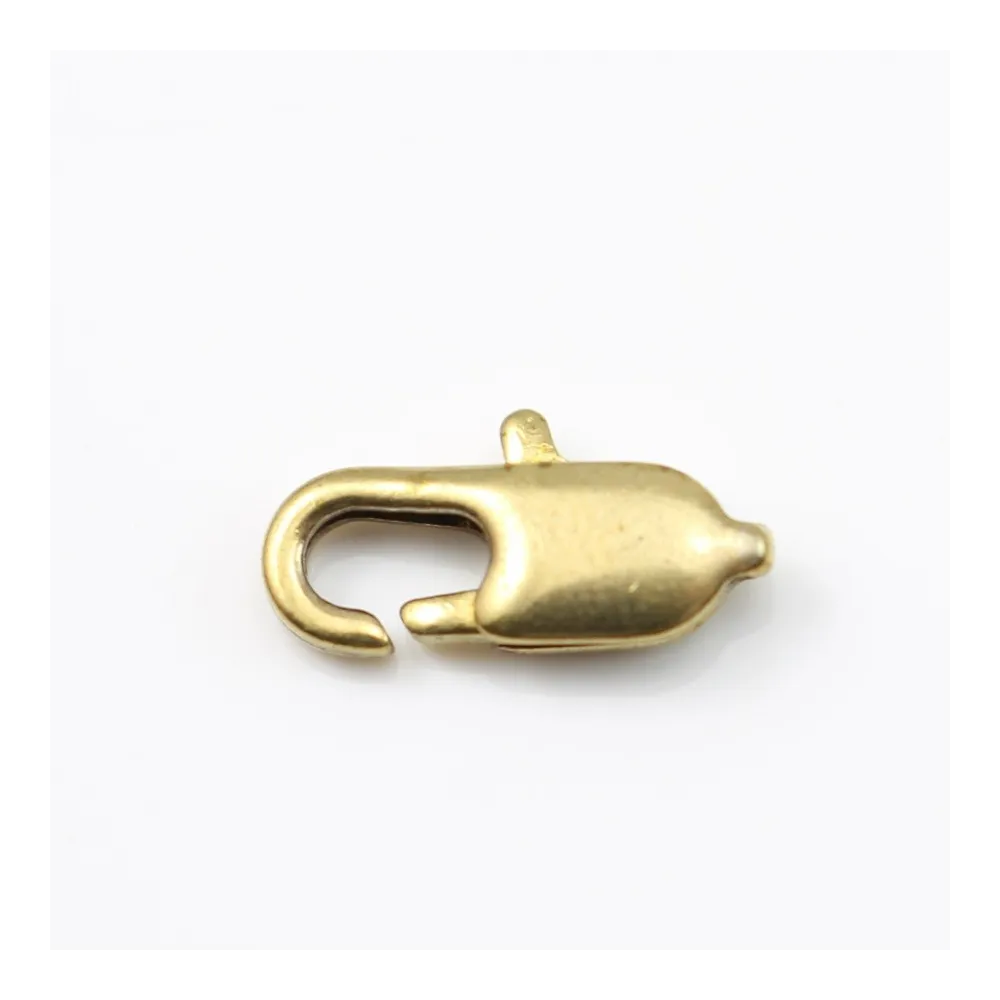 Fermoir mousqueton en laiton brut 5x12mm x 1pc