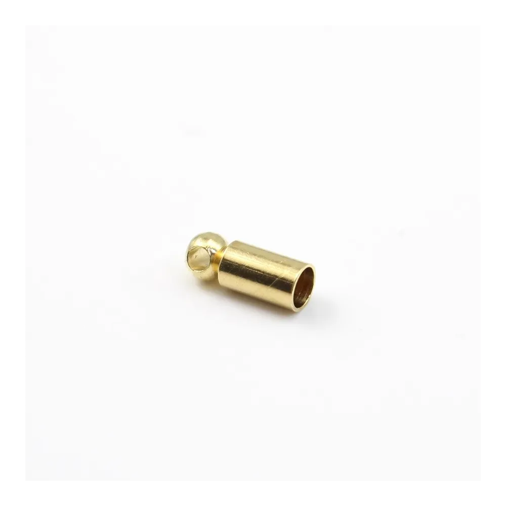Embouts pour cordon 4mm en laiton brut x100pcs