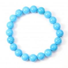 Bracelet turqoise  boule rond 8mm 