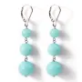 Boucle d'oreille argent 925 Amazonite x 2pcs