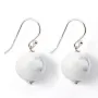Boucle d'oreille argent 925 howlite 12mm x 2pcs 