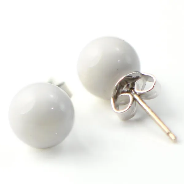 Boucles d'oreilles argent 925 benitier 8mm x 2pcs 