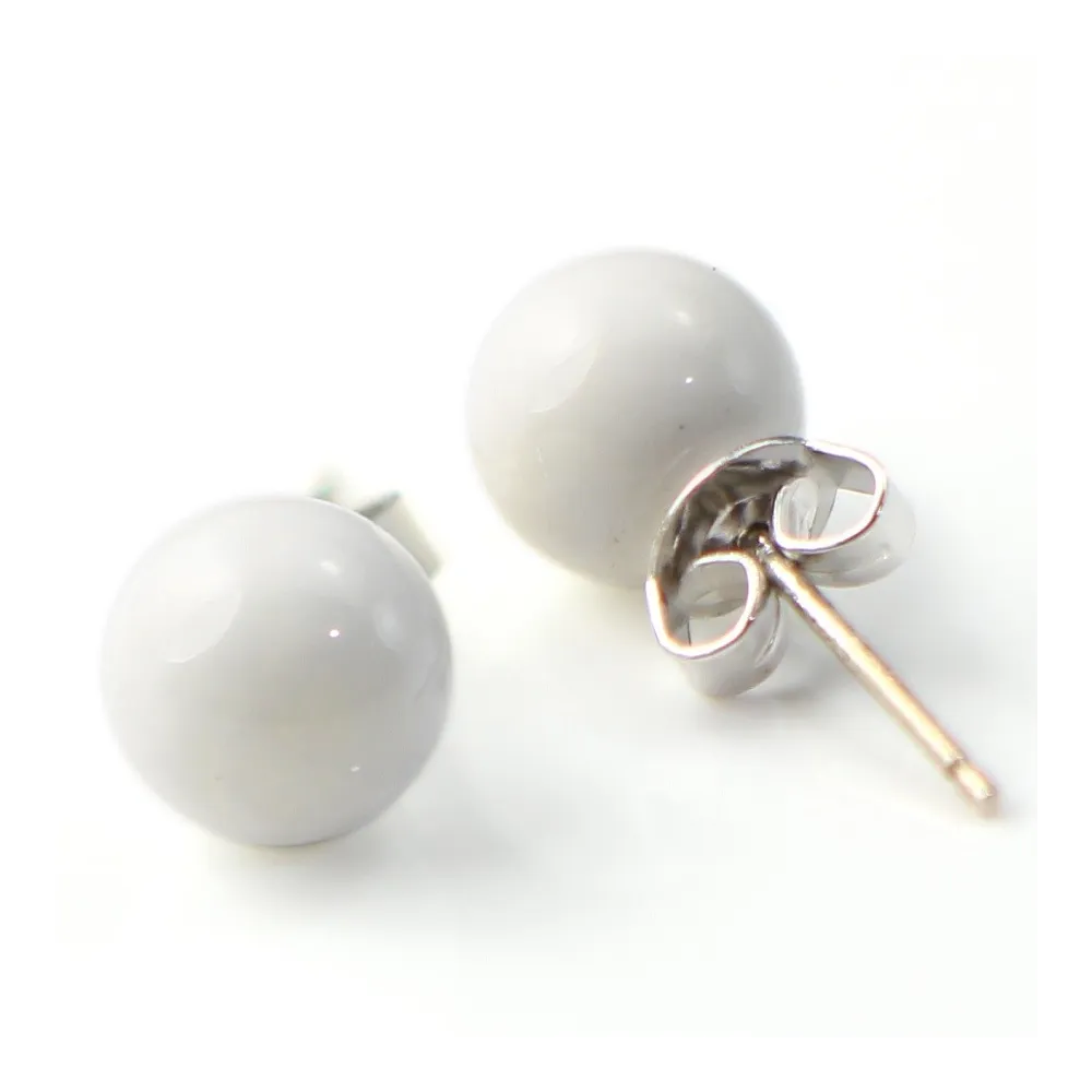 Boucles d'oreilles argent 925 benitier 8mm x 2pcs 