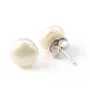 Boucle d'oreille  boule 6mm  perle d'eau douce x 2 st 