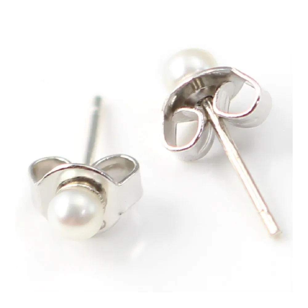 Earring  silver 925 Freshwater Pearl 3MM x 10pcs