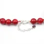 Simple Tinted Red Bamboo Sea Necklace