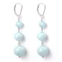 Boucle d'oreille argent 925  aigue marine x 2pcs