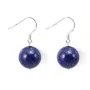 Earring silver 925 lapis lazuli 12mm x 2pcs
