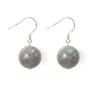 Boucle d'oreille argent 925 labradorite 12mm x 2pcs  