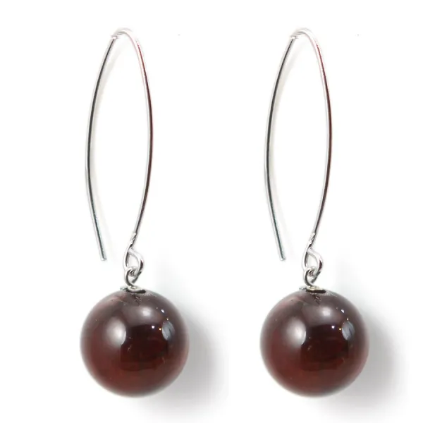 Earring Silver 925  oeil de taureau 12mm x 2pcs 