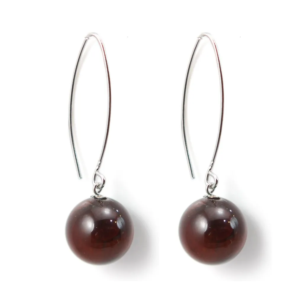 Boucles d'oreill argent 925 oeil de taureau 12mm x 2pcs 