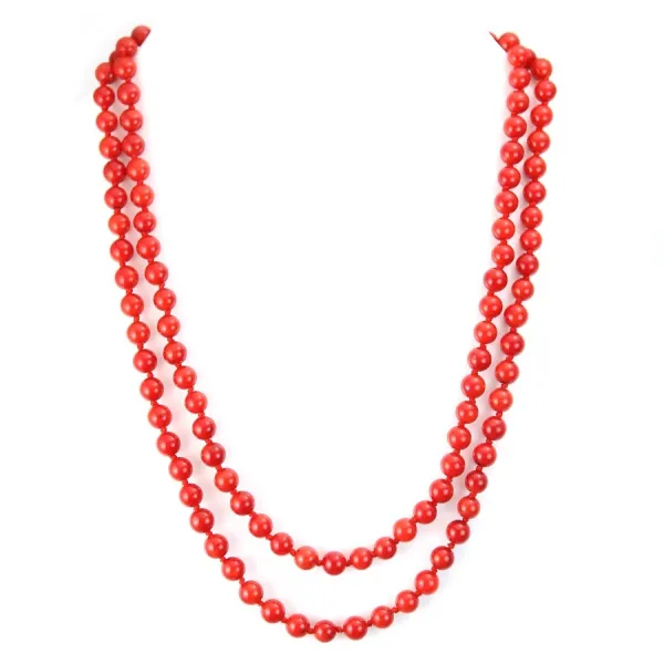 Red Tinted Bamboo Sea Necklace Ombeline
