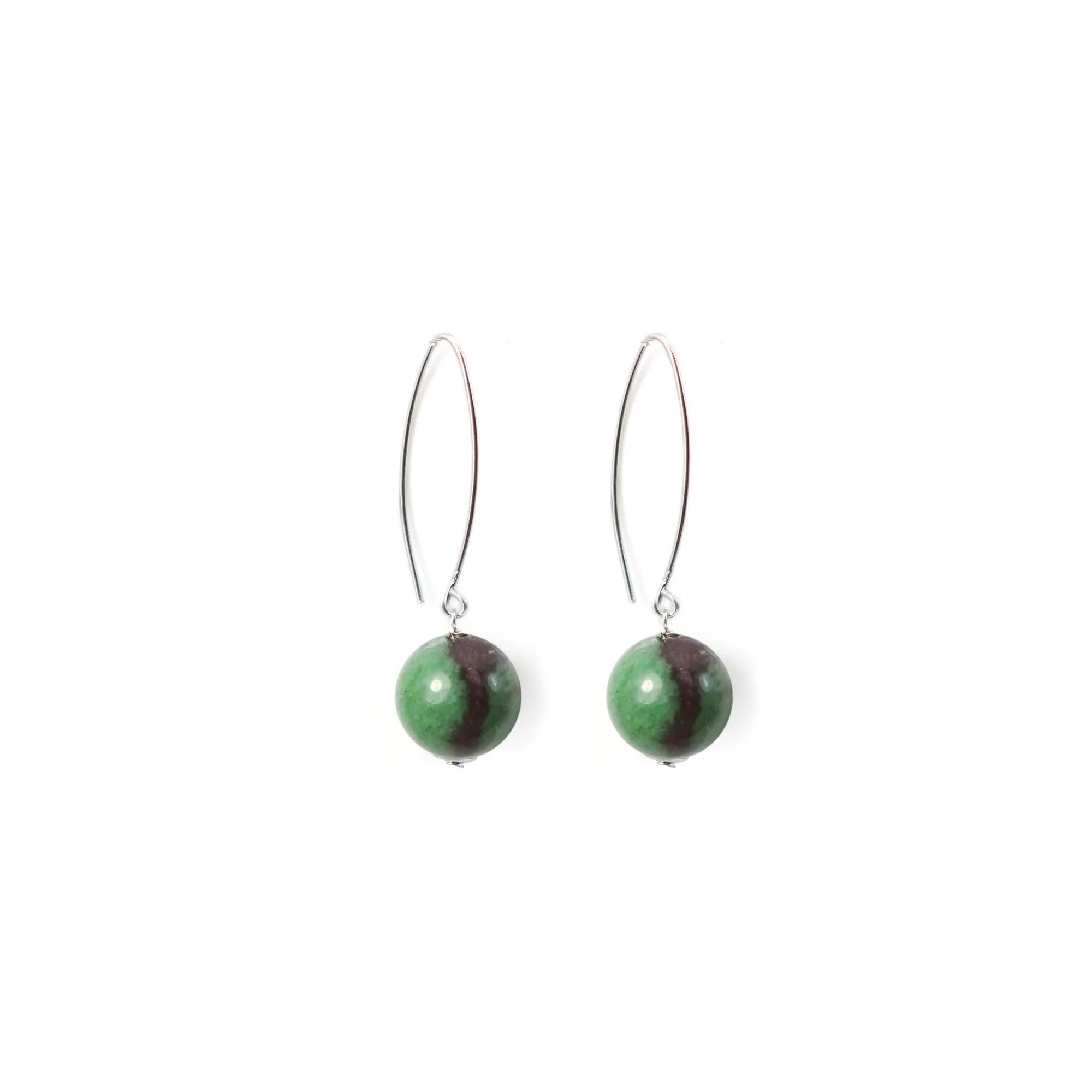 Boucles D'oreilles Puces - Rubis Sur Argent 925 (sterling) - Occasion - Style Simple Et élégant
