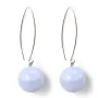 Boucle d'oreille argent 925 calcédoine 12mm x 2pcs 