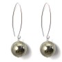 Boucle d'oreille argent 925 pyrite 12mm x 2 st 