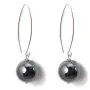 Boucle d'oreille argent 925 hematite 12mm x 2pcs 