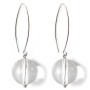 Earring sivler 925 rock crystal 12mm x 2pcs 