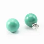 Earring silver 925 turqoise 8mm x 2pcs 