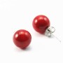 Earring silver925 sea bamboo 10mm x 2pcs 