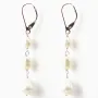 Boucles d'oreilles : perles d'eau douce & dormeuse argent 925 x 2pcs
