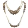 Sautoir agate grise 140cm 