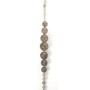 Necklace Gray agate 140cm 
