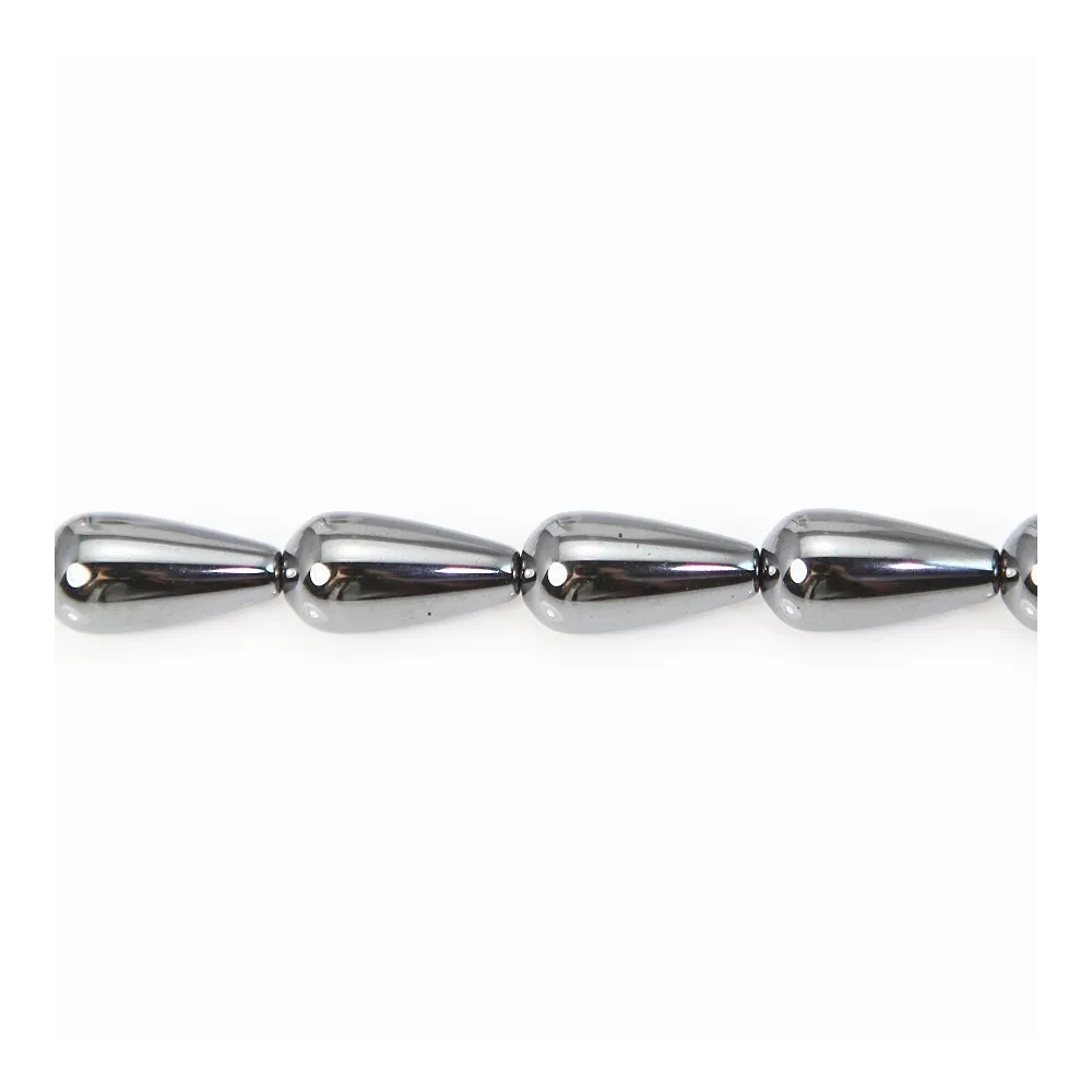 Hématite goutte 8x16mm x 40cm 
