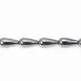 Hématite goutte 8x16mm x 40cm 